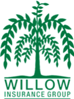 Logo of Willow Insurance Group with a tree and green leaves.